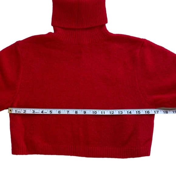 Olivia Jade x Princess Polly Women’s Cropped Red Turtle Neck Sweater  Size:  4 - Picture 7 of 11